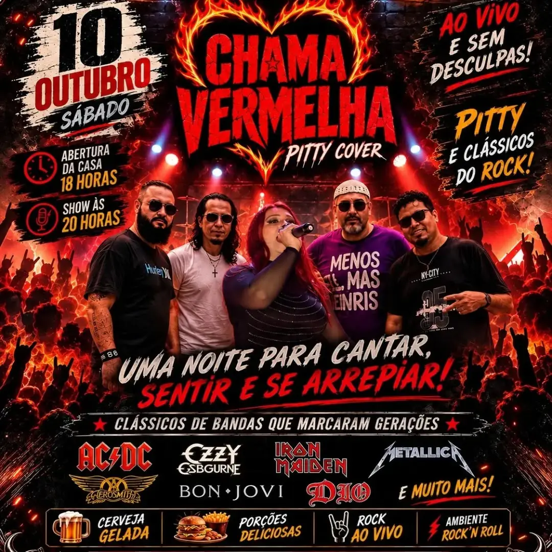 Flyer de Chama Vermelha