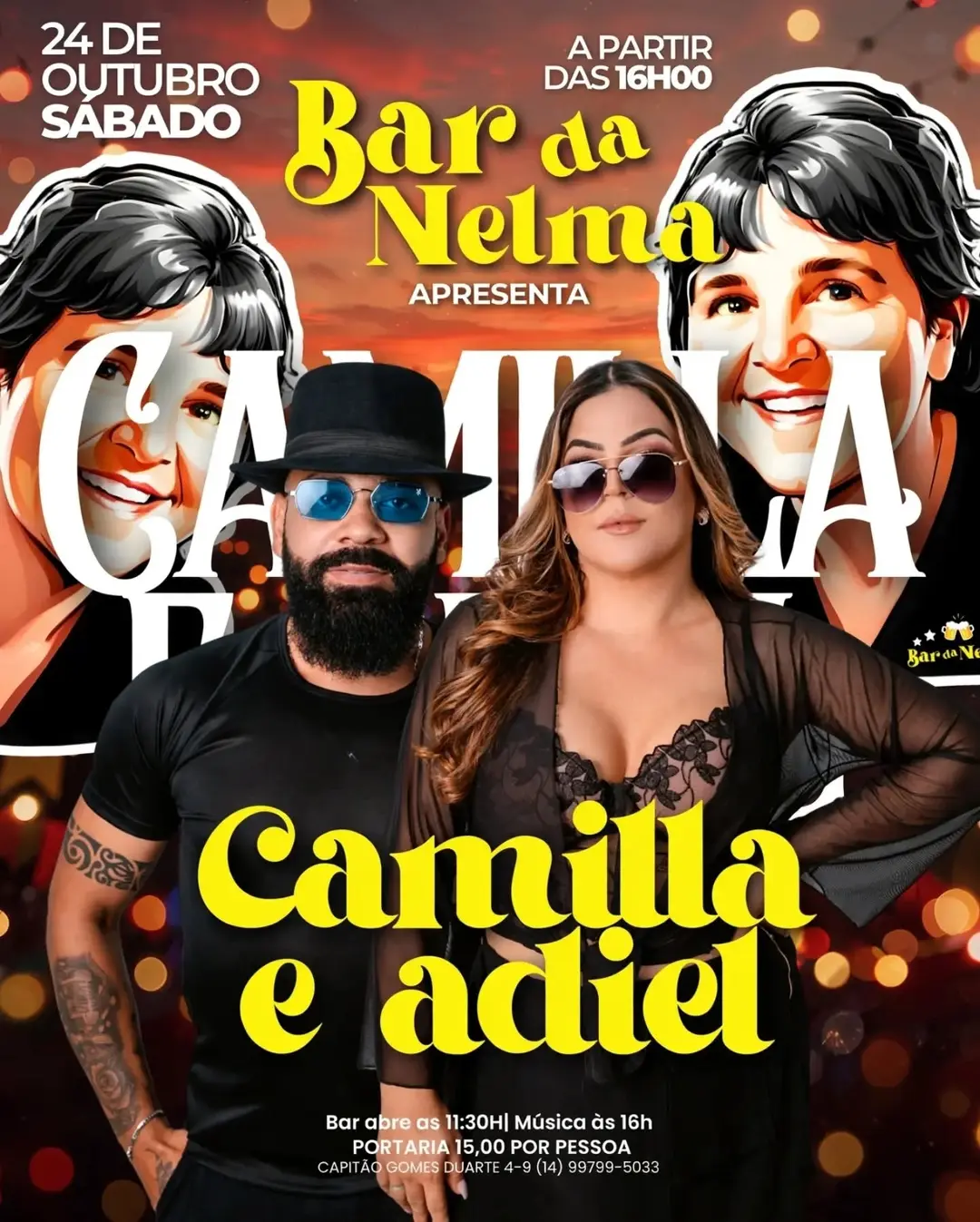 Flyer de Camilla e Adiel