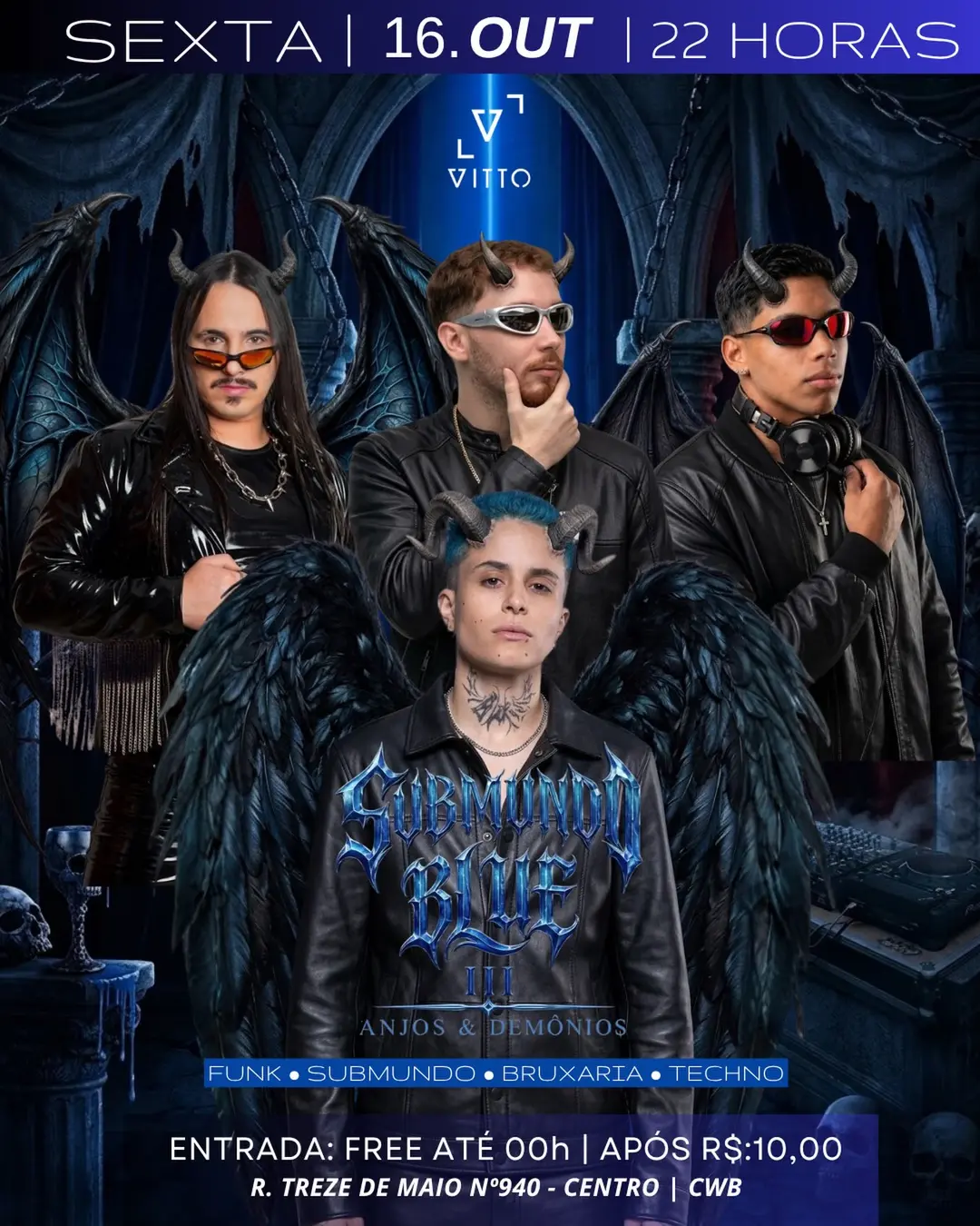 Flyer de Blue, Rafael Dj Magu5s, VORTEX e L30