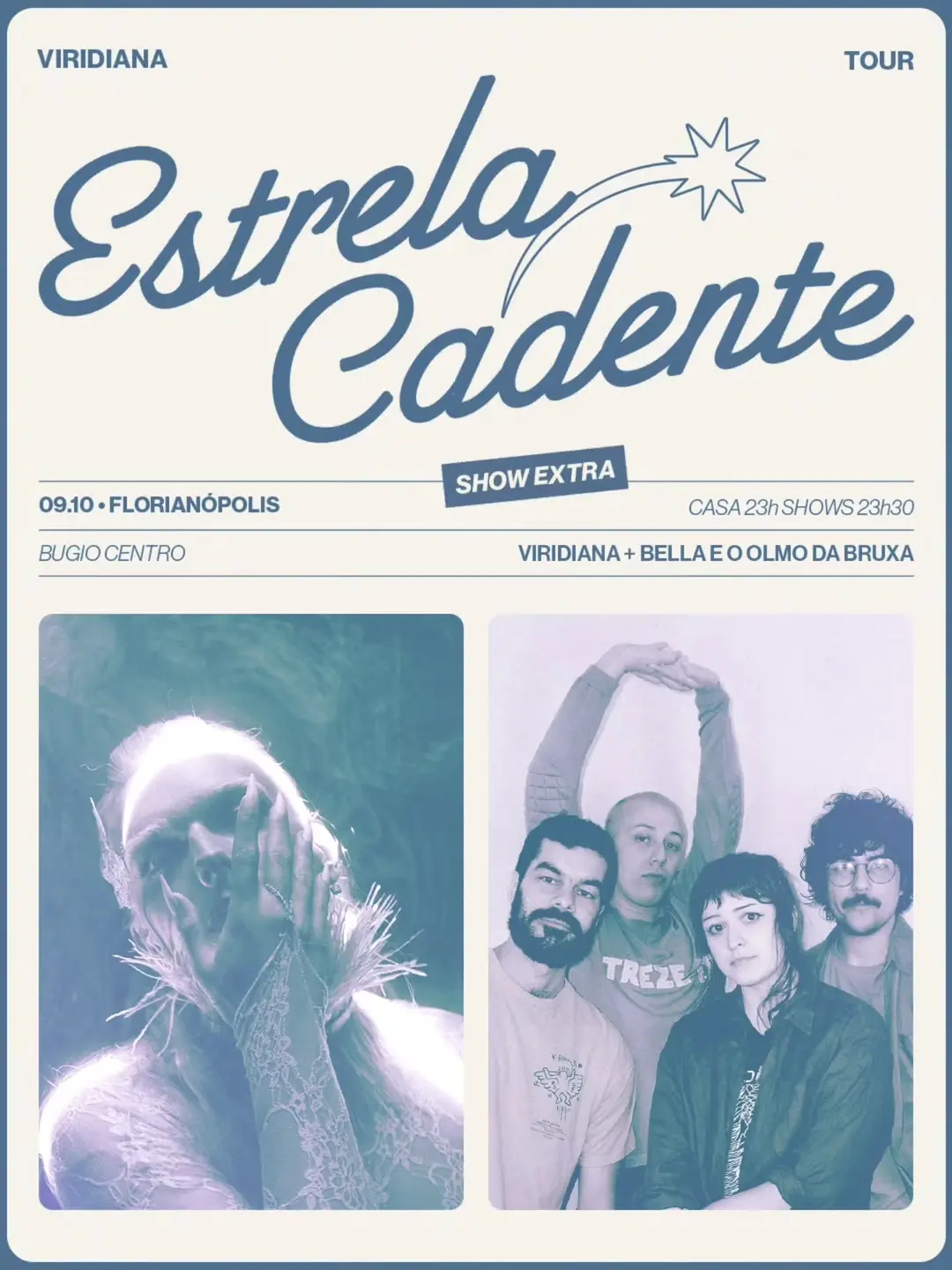 Flyer de Bella e o Olmo da Bruxa e Viridiana