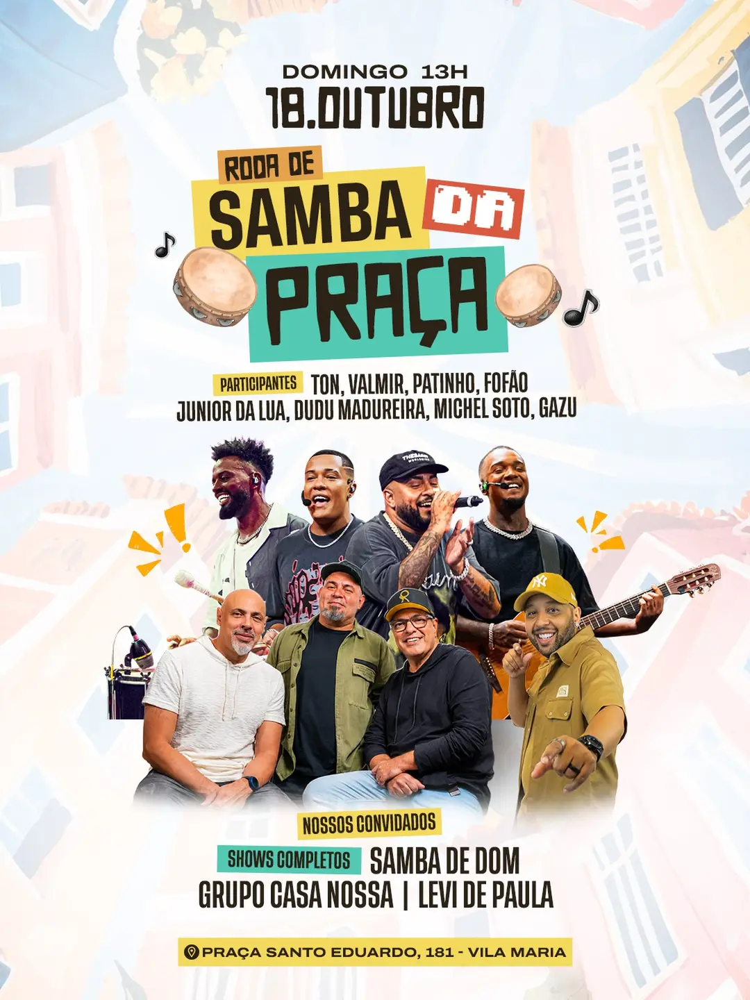 Flyer de Grupo Casa Nossa e mais 3 artistas