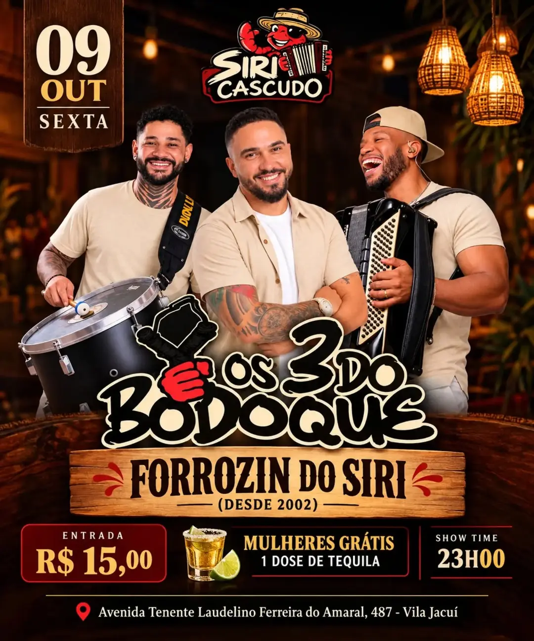 Flyer de Os 3 do Bodoque