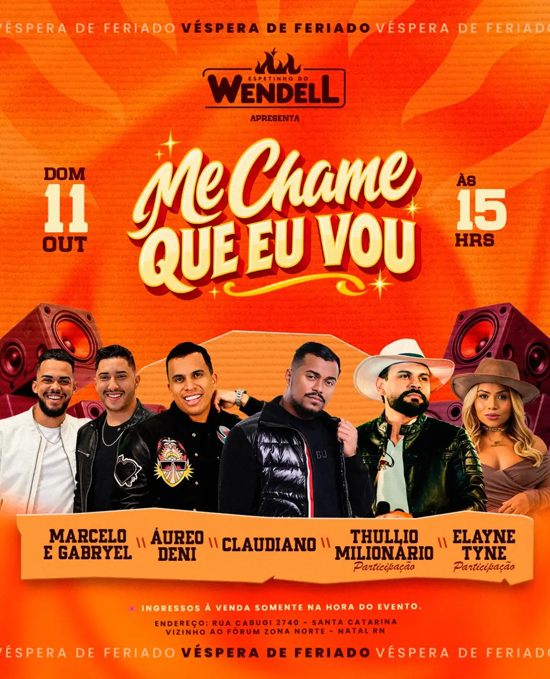 Flyer de Marcelo & Gabryel, Áureo Deni e mais 3 artistas