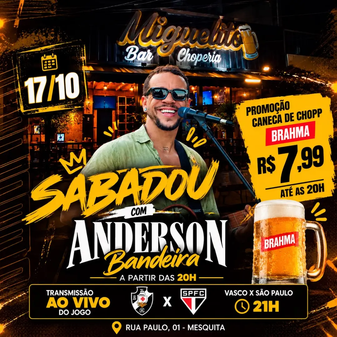 Flyer de Anderson Bandeira