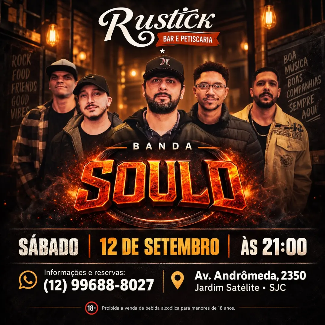 Flyer de Sould. e BANDA SOULO