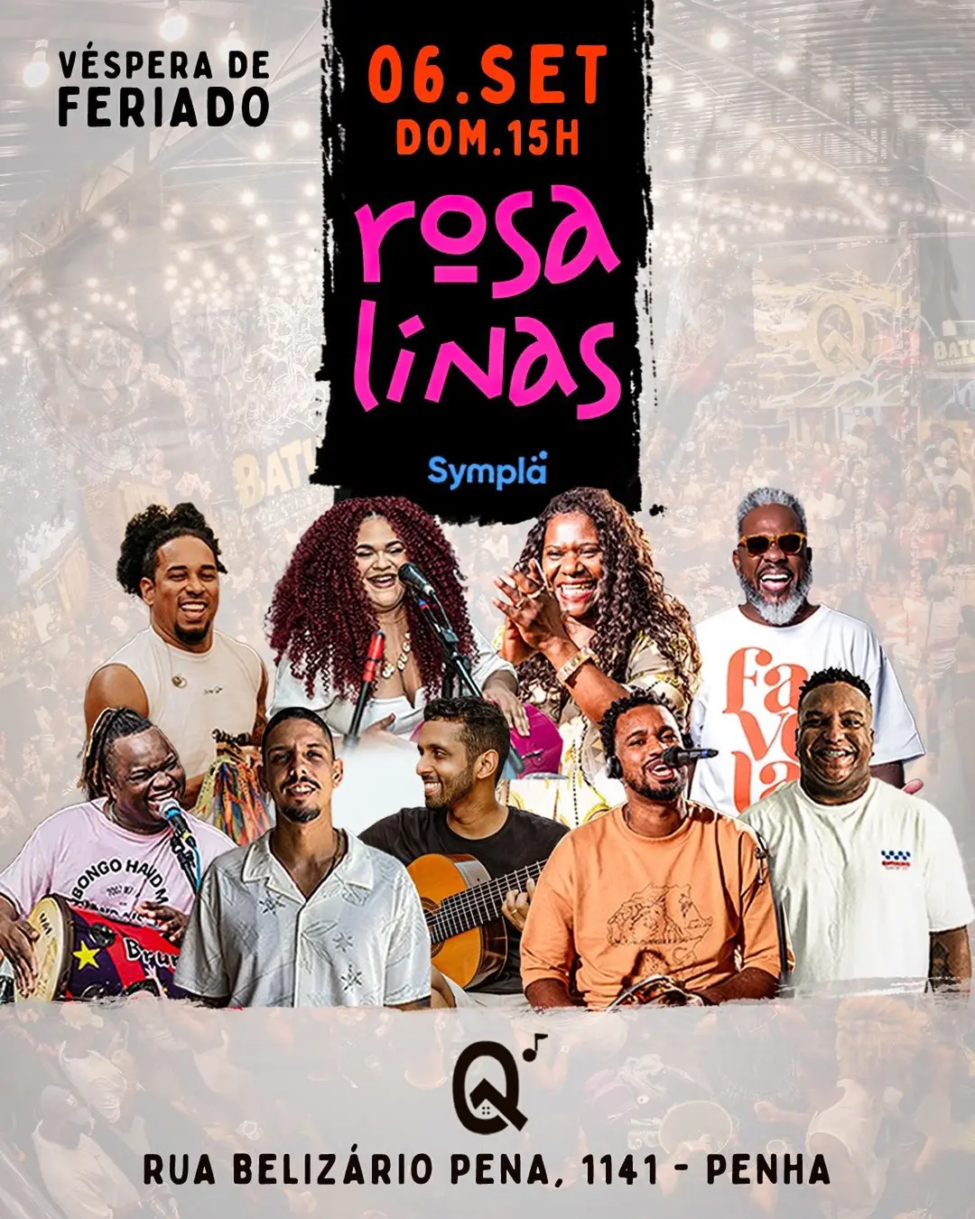 Flyer de Samba das Rosalinas e Rosalina