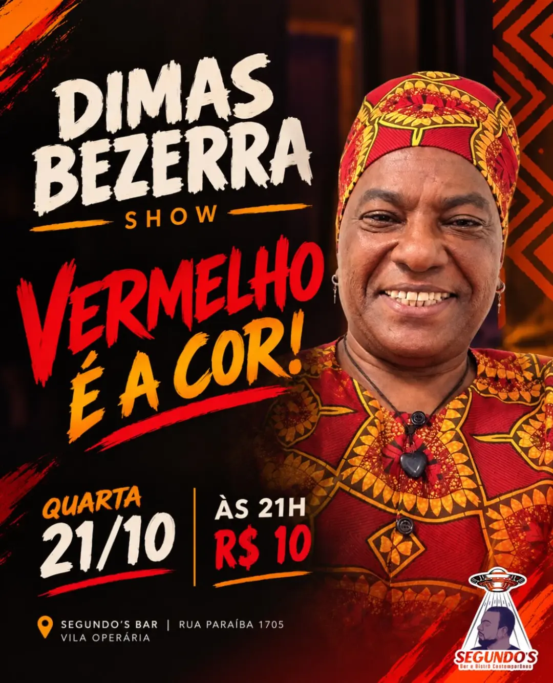 Flyer de Dimas Bezerra