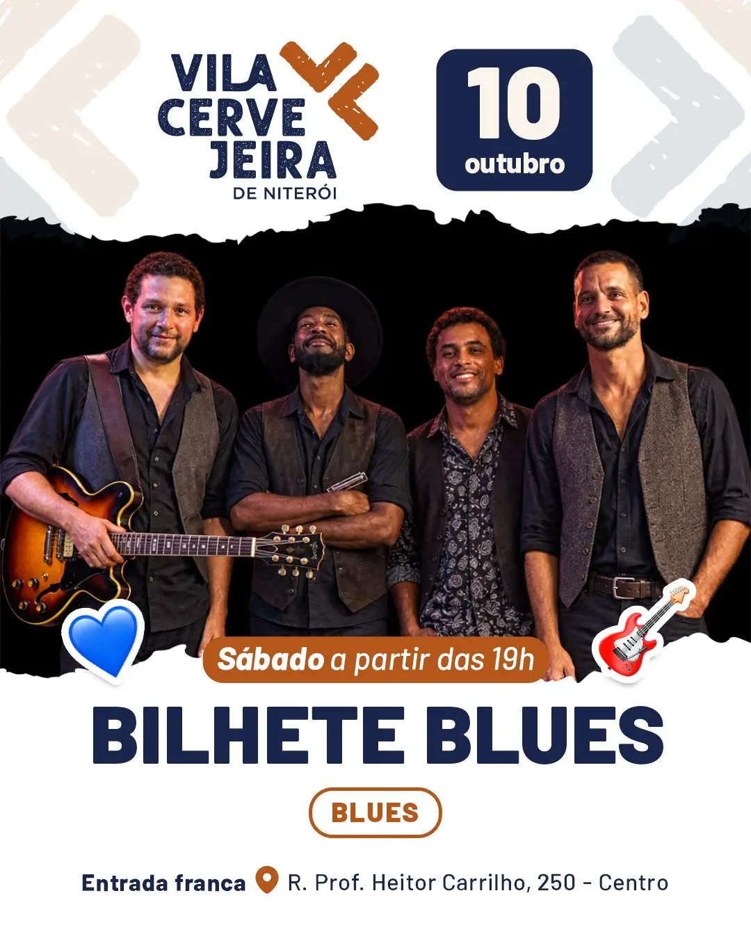 Flyer de Bilhete Blues, Batuká Batera e Batuka Clube