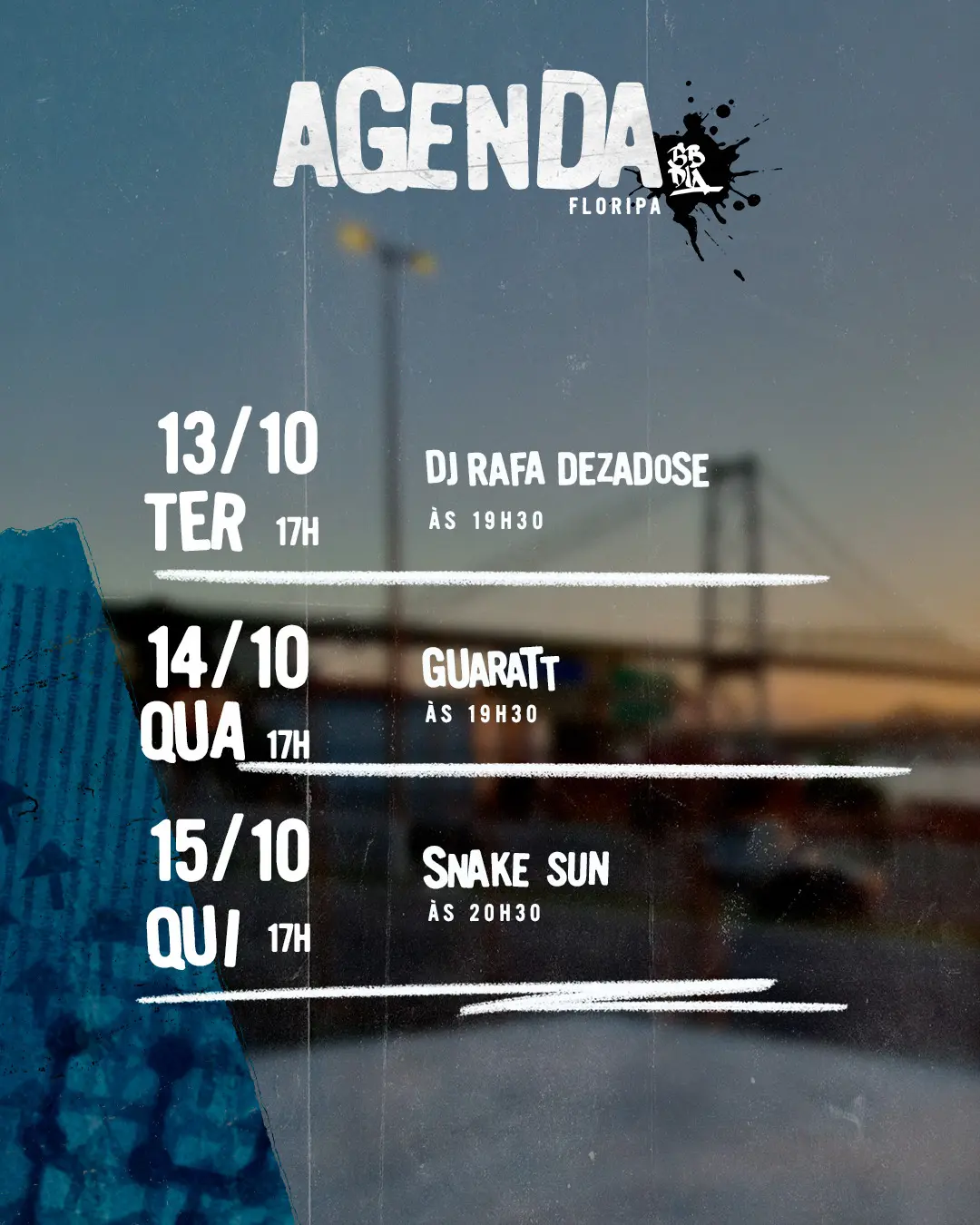 Flyer de Rodrigo Real, Jeito Inocente e mais 5 artistas