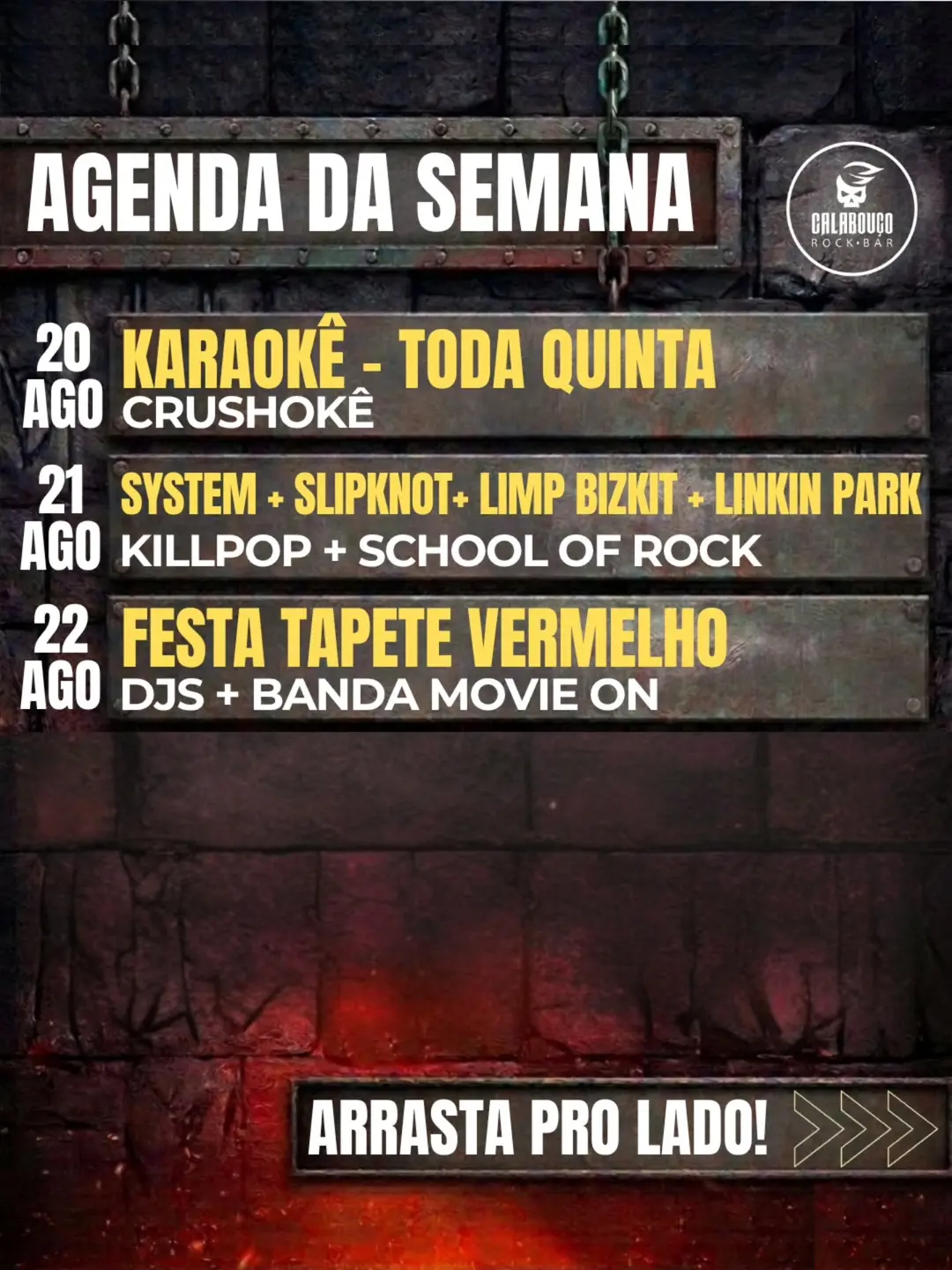 Flyer de Killpop e School of Rock