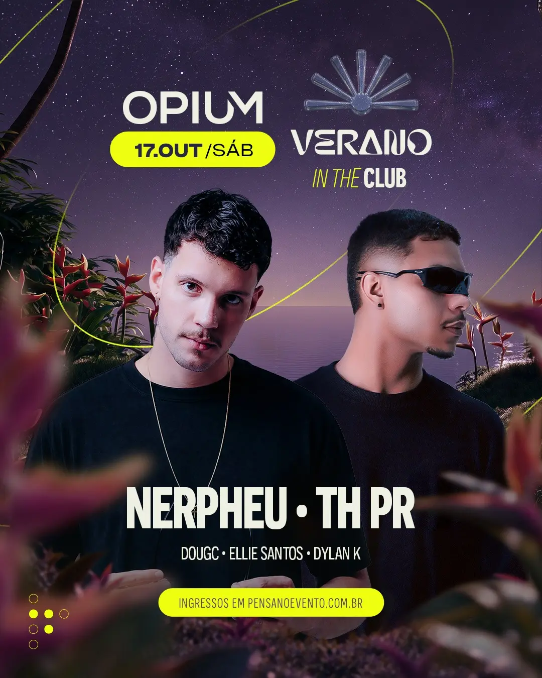 Flyer de Thiago Alexandre, Bruno Neres, Doug C e mais 2 artistas