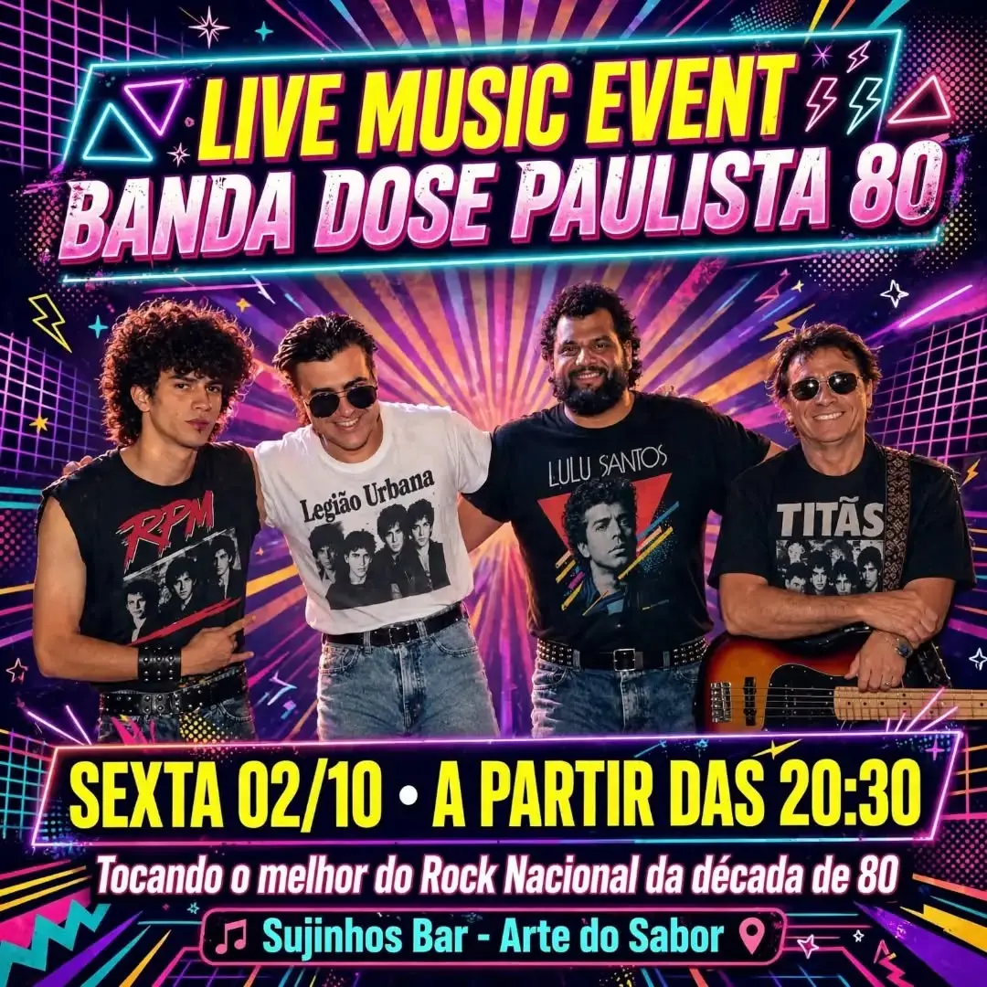Flyer de BANDA DOSE PAULISTA 80