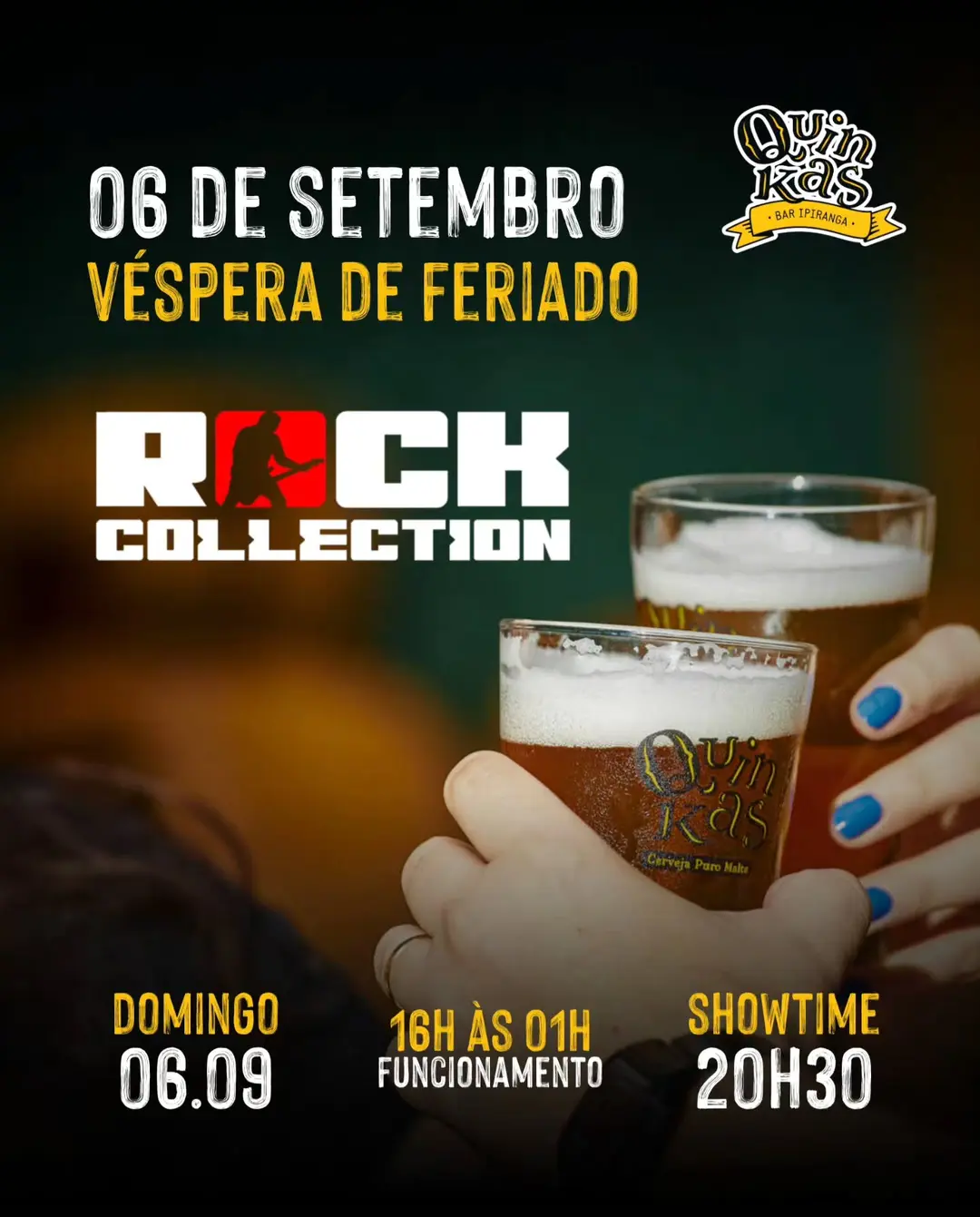 Flyer de Rock Collection e Abanda Galera