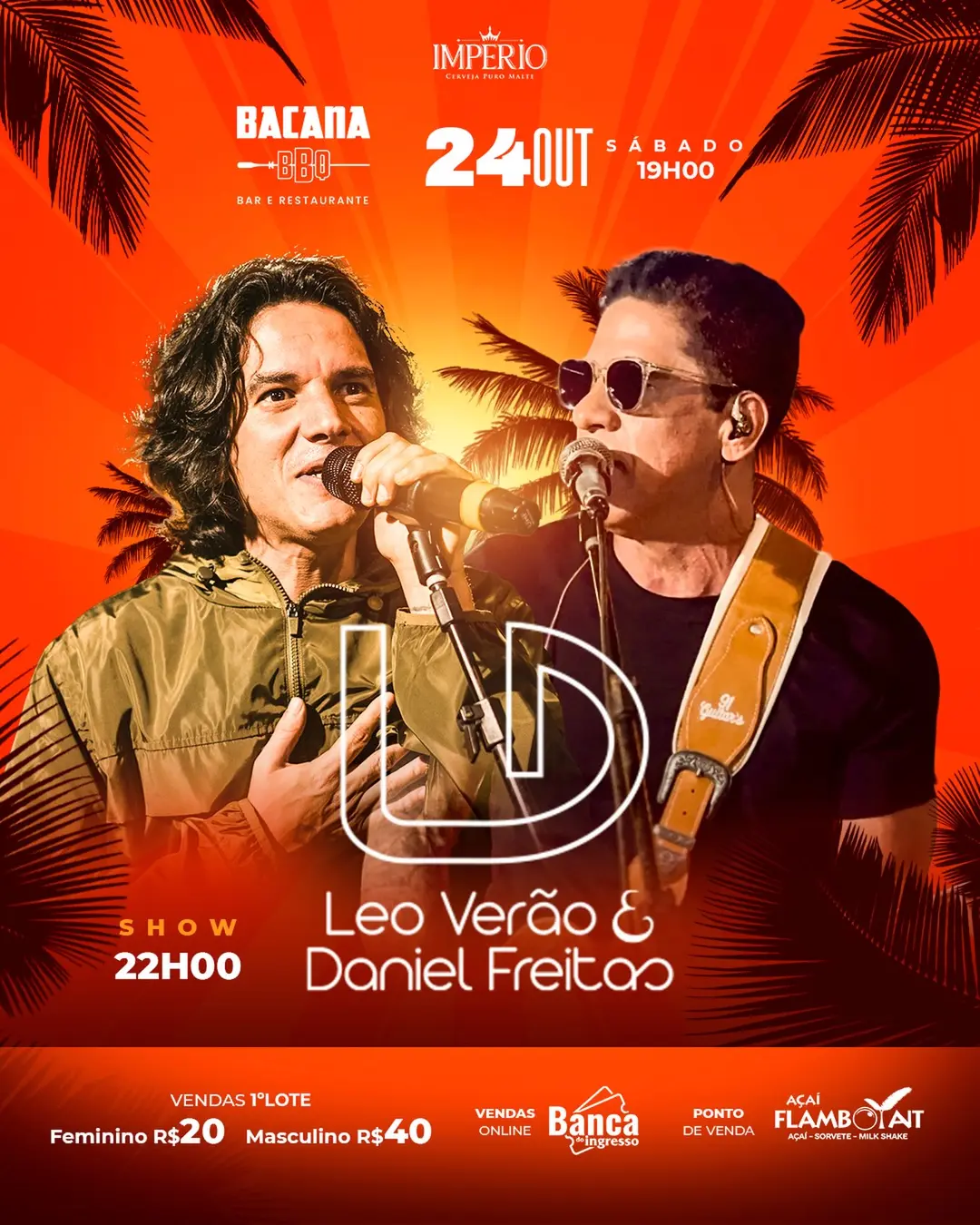 Flyer de Leo Verão & Daniel Freitas