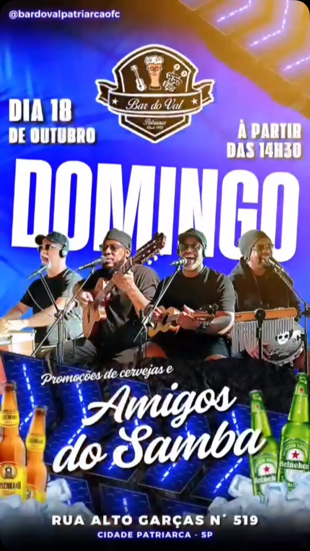 Flyer de Amigos do Samba