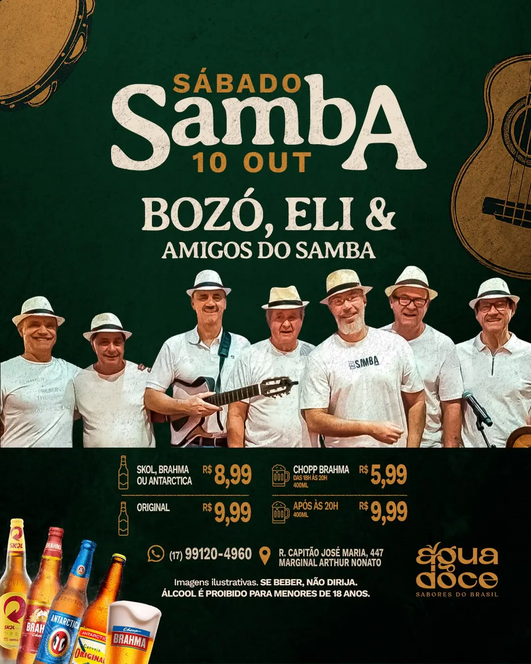 Flyer de Bozó, Eli & Amigos do Samba