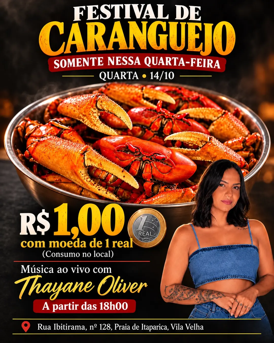 Flyer de Thayane Oliver