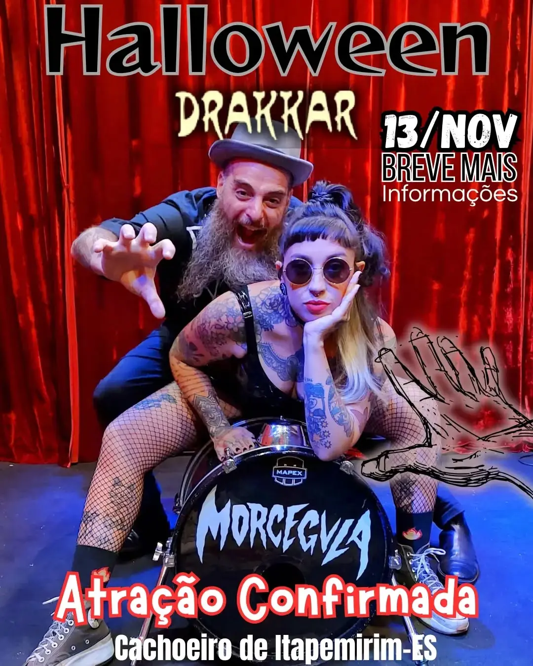 Flyer de Morcegula Duo, Ian de Souza e mais 3 artistas