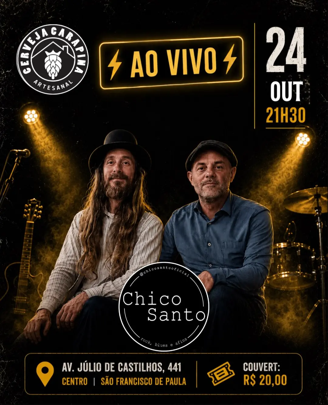 Flyer de Chico Santo