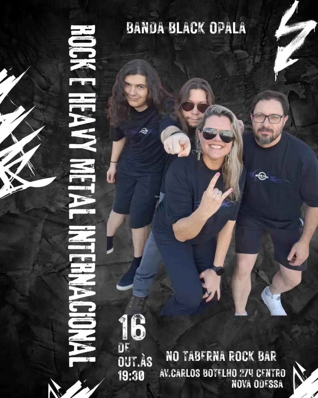Flyer de Banda Black Opala