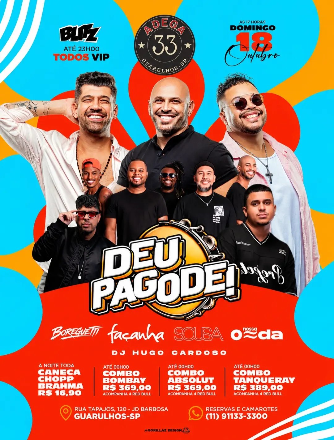 Flyer de Grupo Façanha, Rodrigo Boreguetti e mais 2 artistas