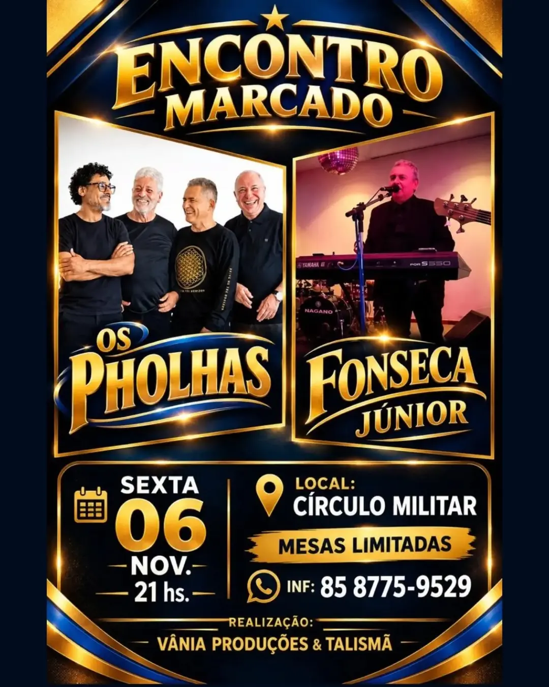 Flyer de OS PHOLHAS e FONSECA JÚNIOR