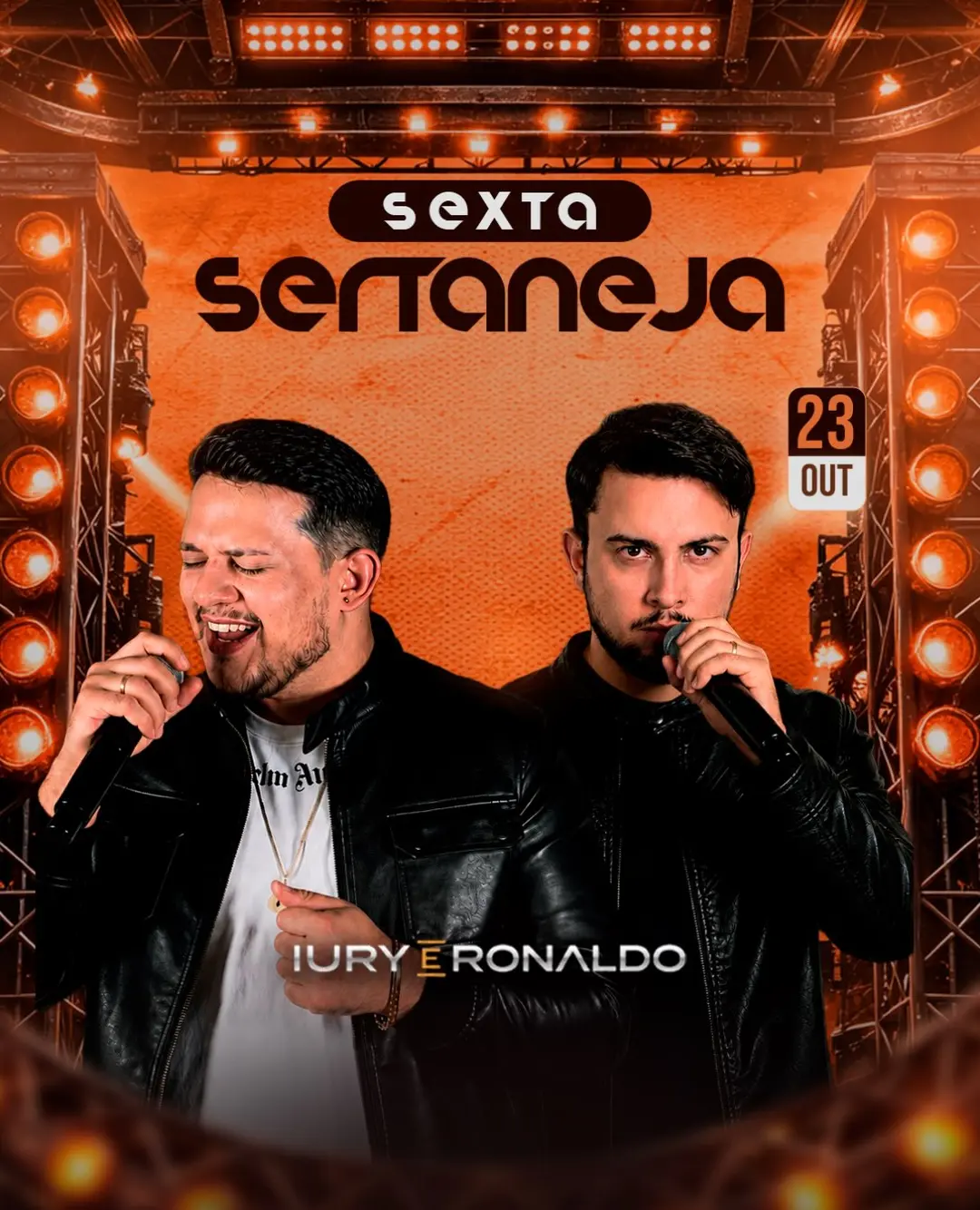 Flyer de Iury & Ronaldo