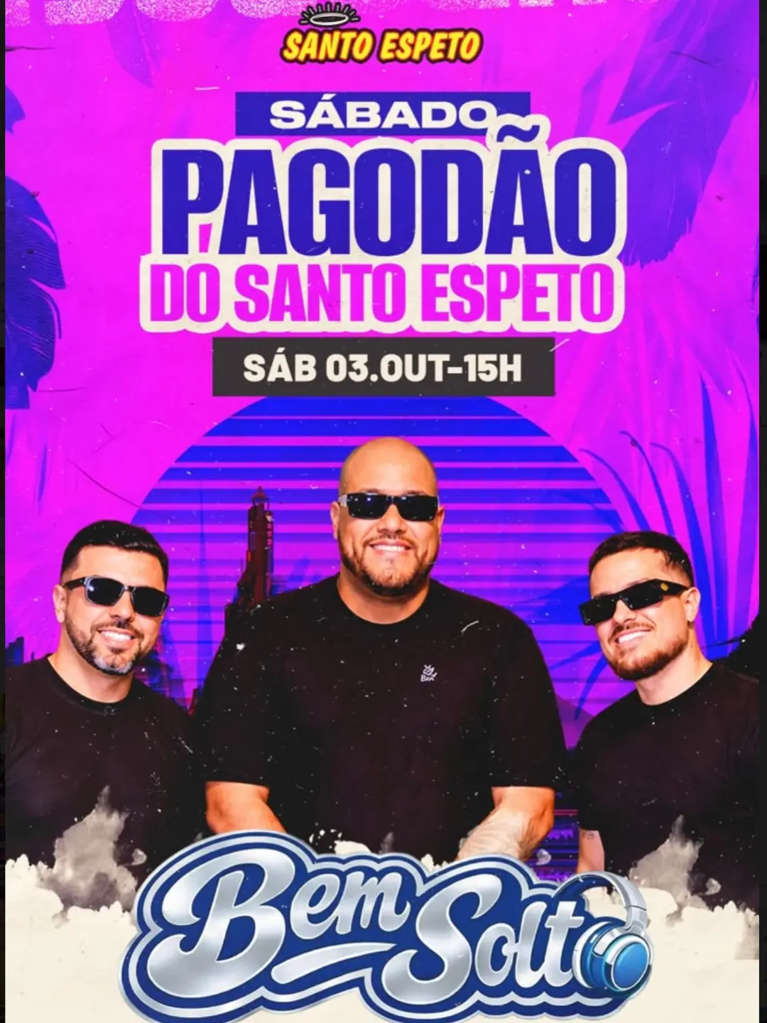 Flyer de Grupo Bem Solto e Pagode do Bem