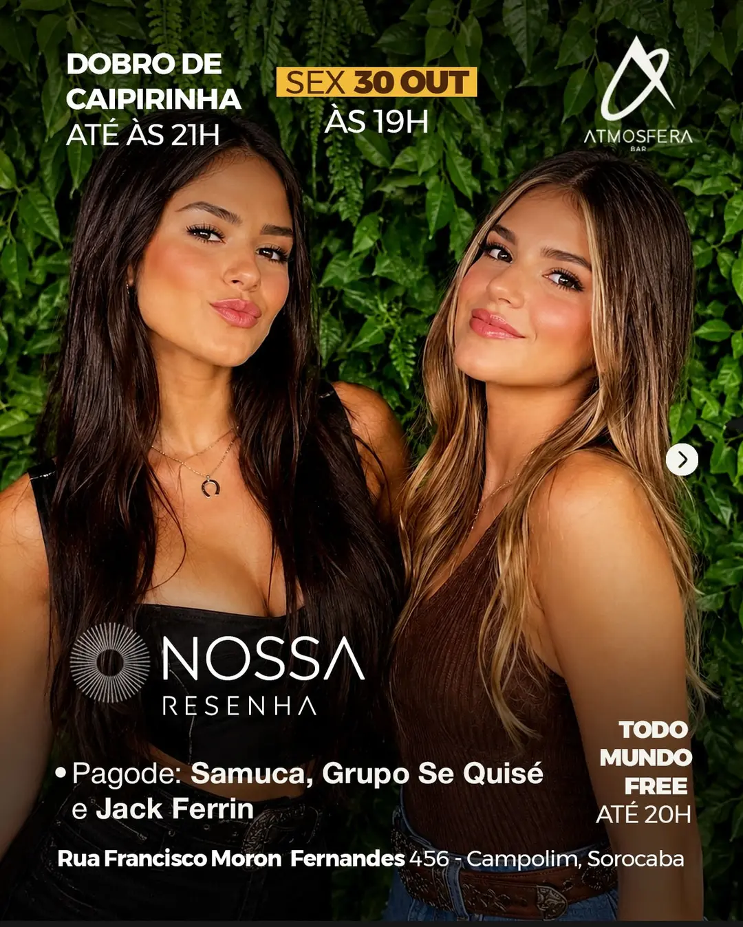 Flyer de Samucá, Grupo Se Quisé e Jack Ferrin