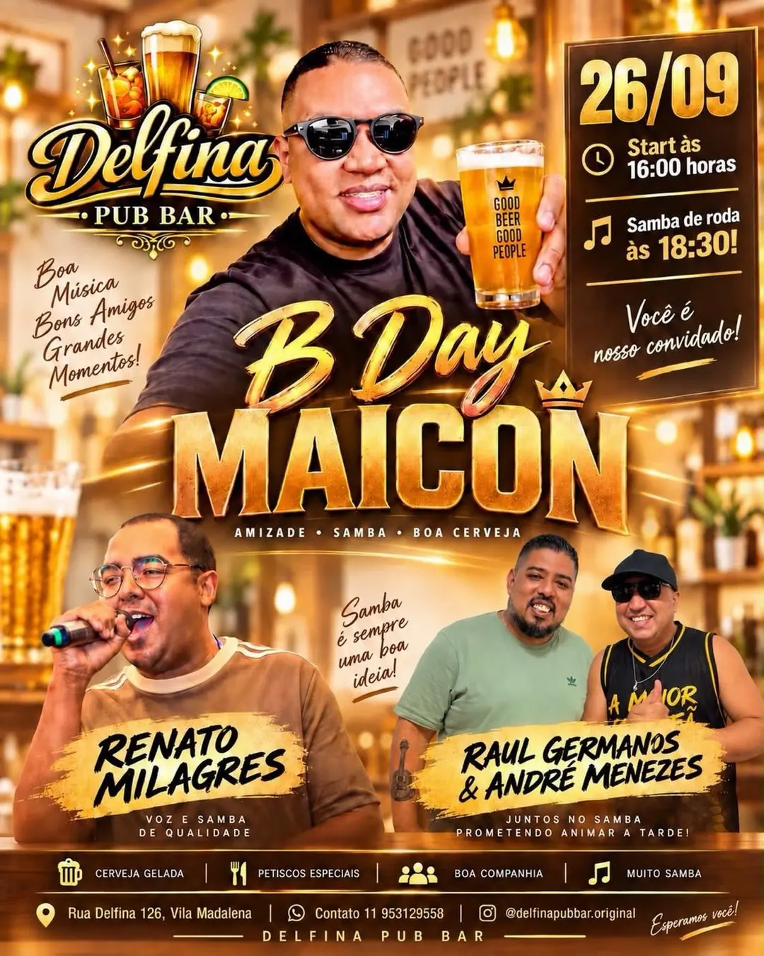 Flyer de Renato Milagres, Raul Germanos e André Menezes