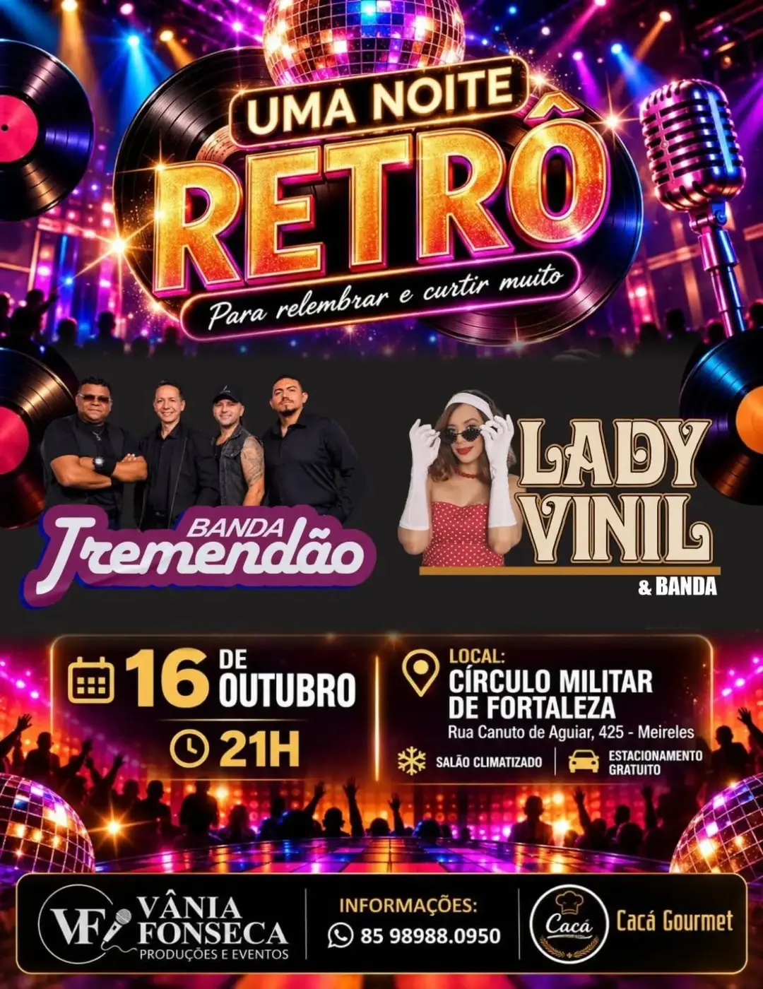 Flyer de Banda Tremendão e LADY VINIL & BANDA