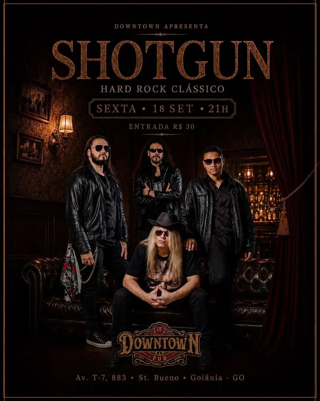 Flyer de Banda Shotgun e Mokinha