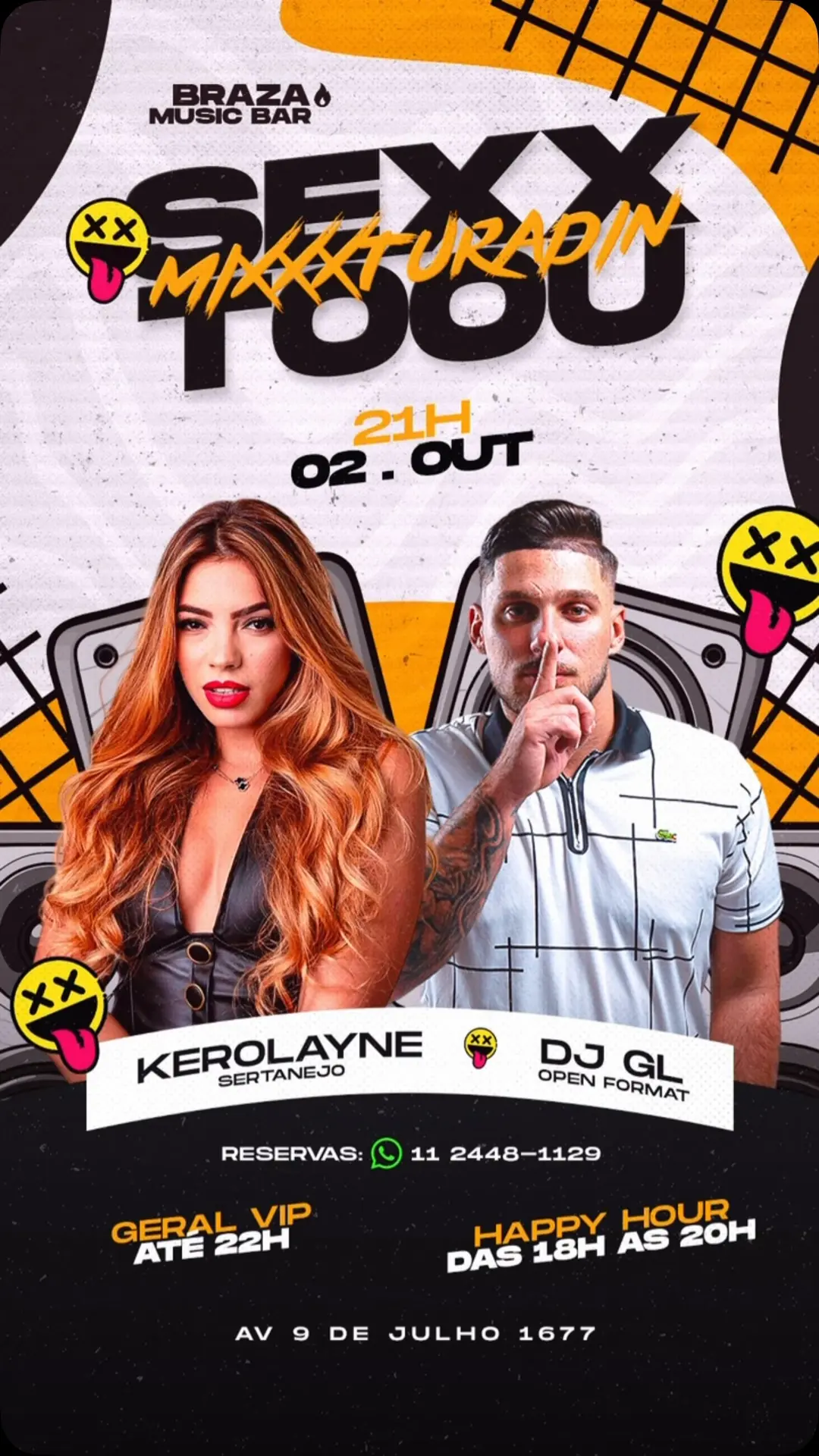 Flyer de Kerolayne Sertanejo e DJ Gil