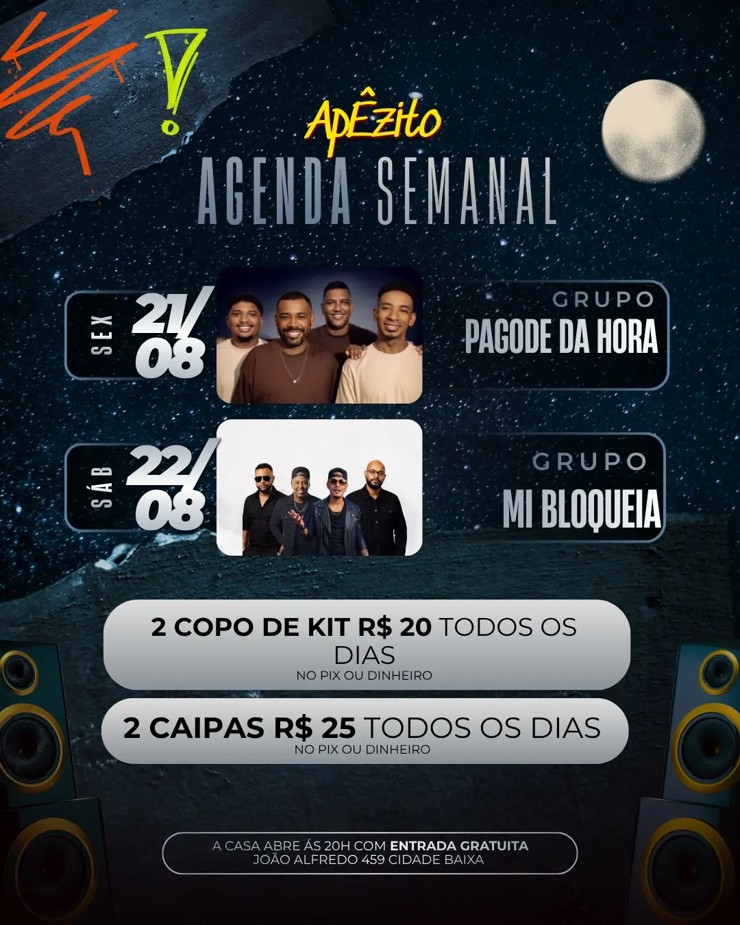 Flyer de Pagode da Hora