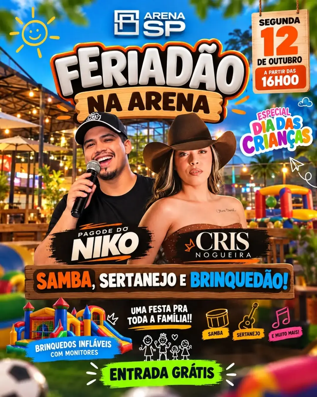 Flyer de Niko e Cris Nogueira
