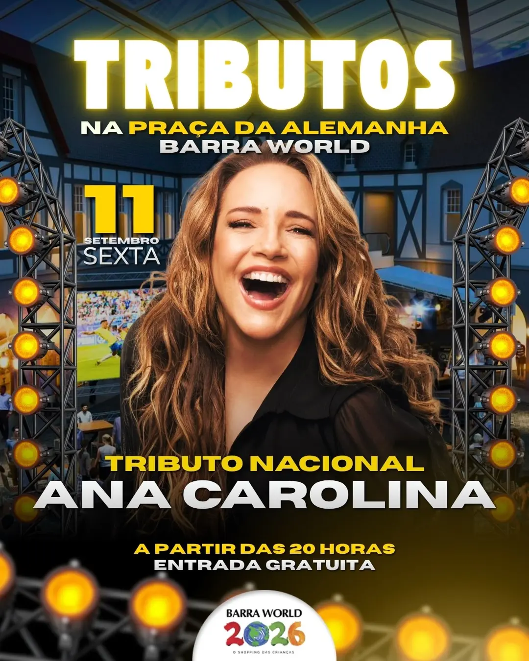 Flyer de Tributos Barra World