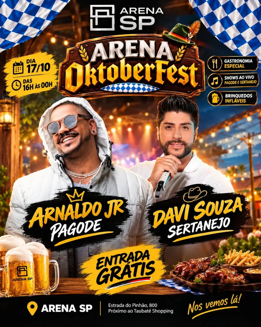 Flyer de ARNALDO JR e Davi Souza