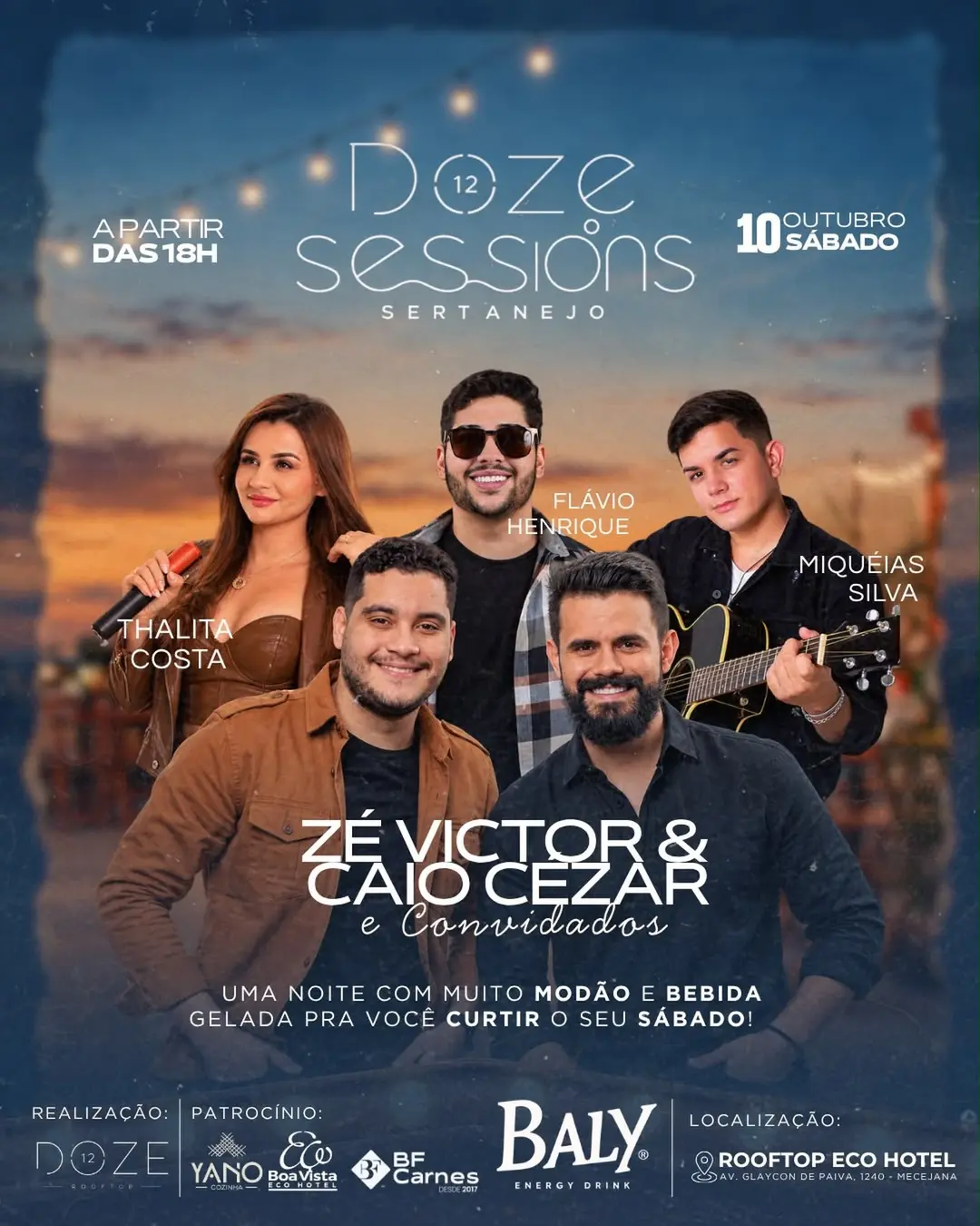 Flyer de Flaviio Henrique e mais 3 artistas