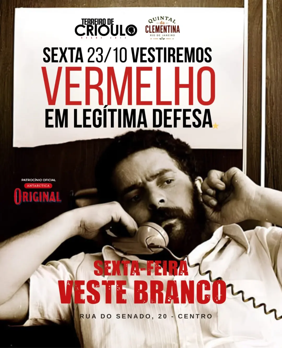 Flyer de Itamar Trindade e Terreiro de Crioulo