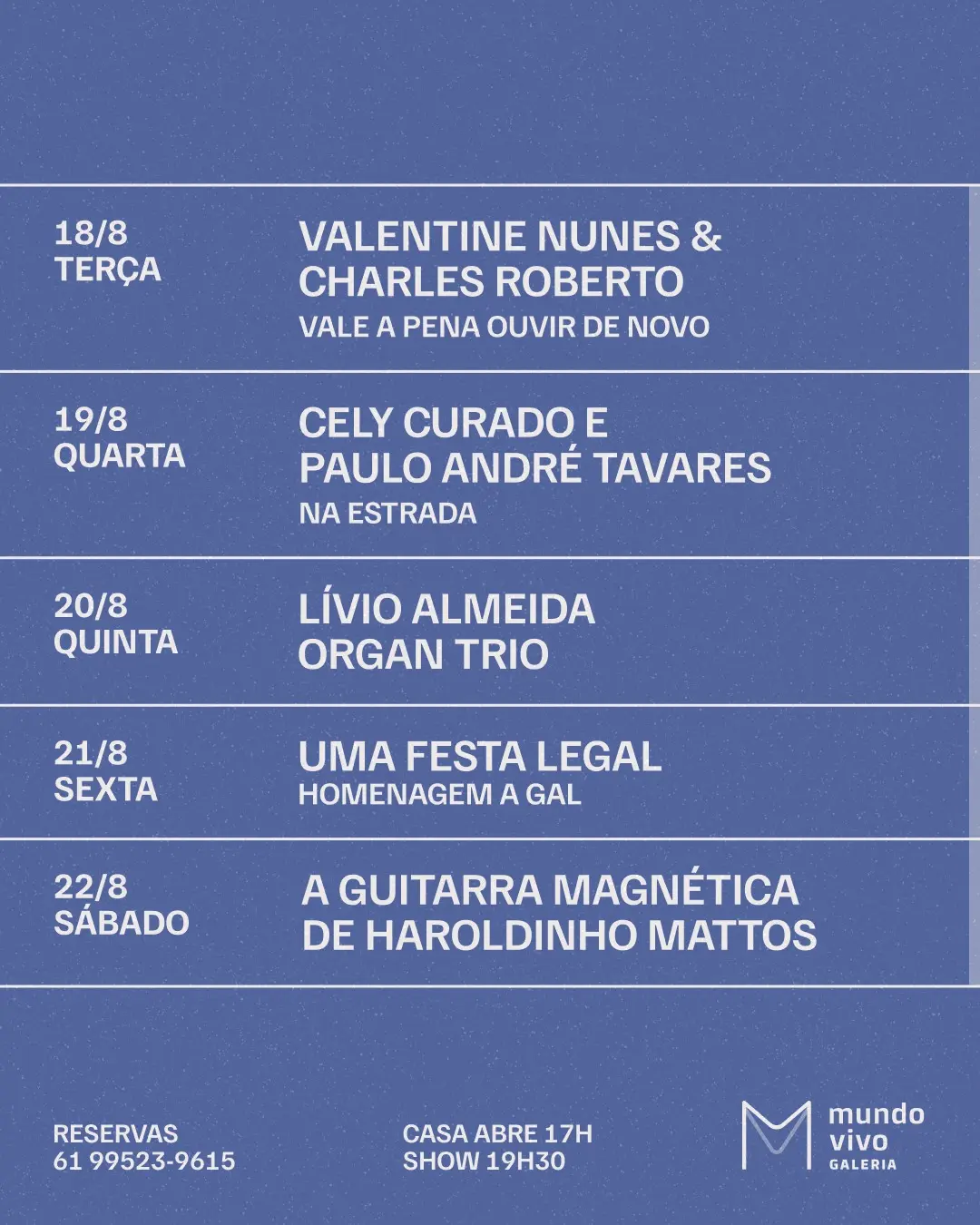 Flyer de Lívio Almeida Organ Trio