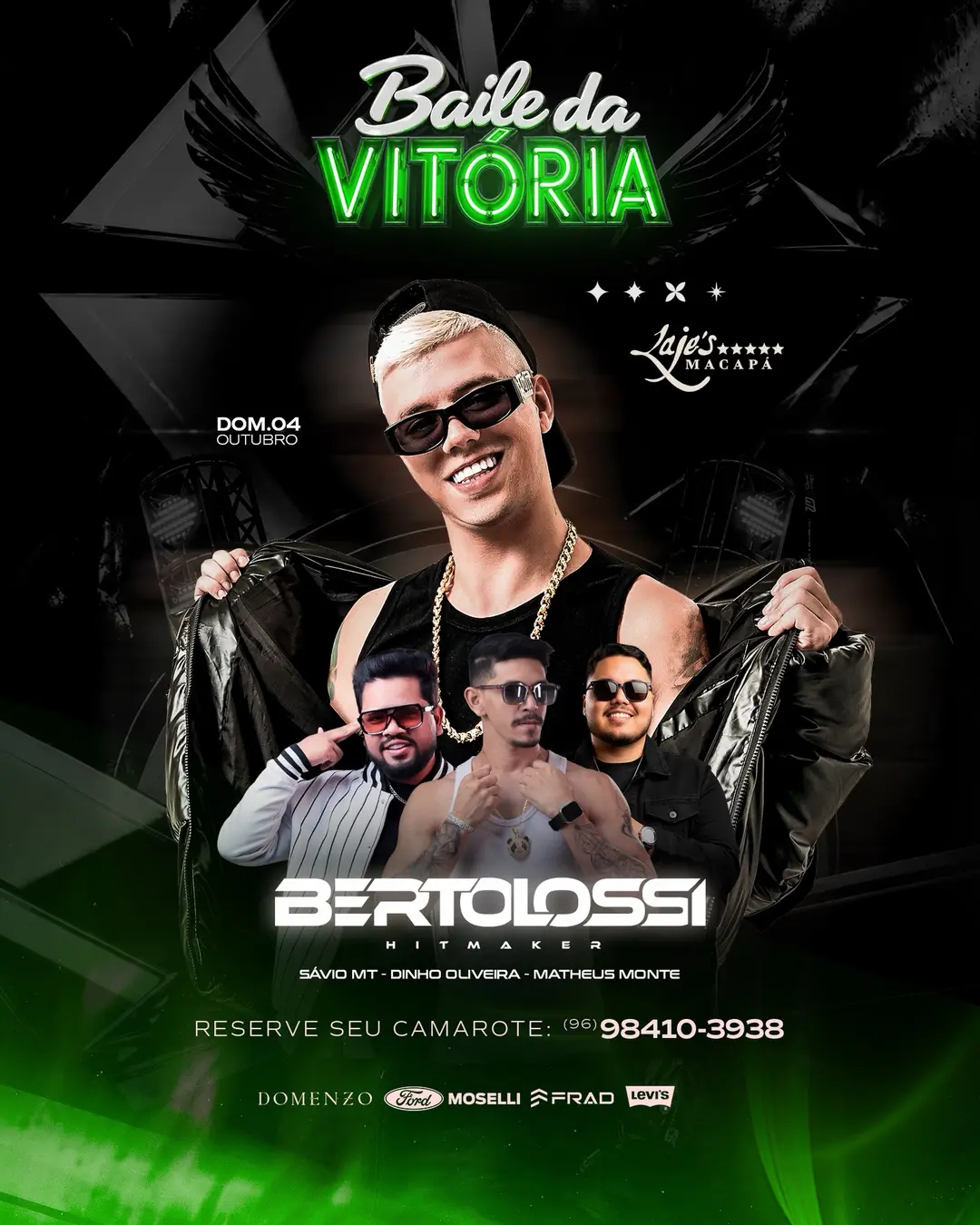 Flyer de Dinho Oliveira, DJ Mateus Monte e mais 2 artistas