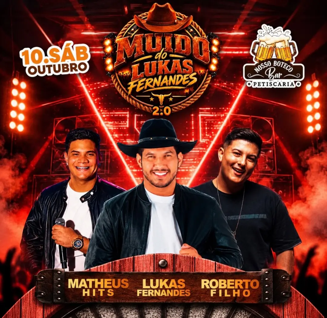 Flyer de Lukas Fernandes, Reinaldo Netto e mais 7 artistas