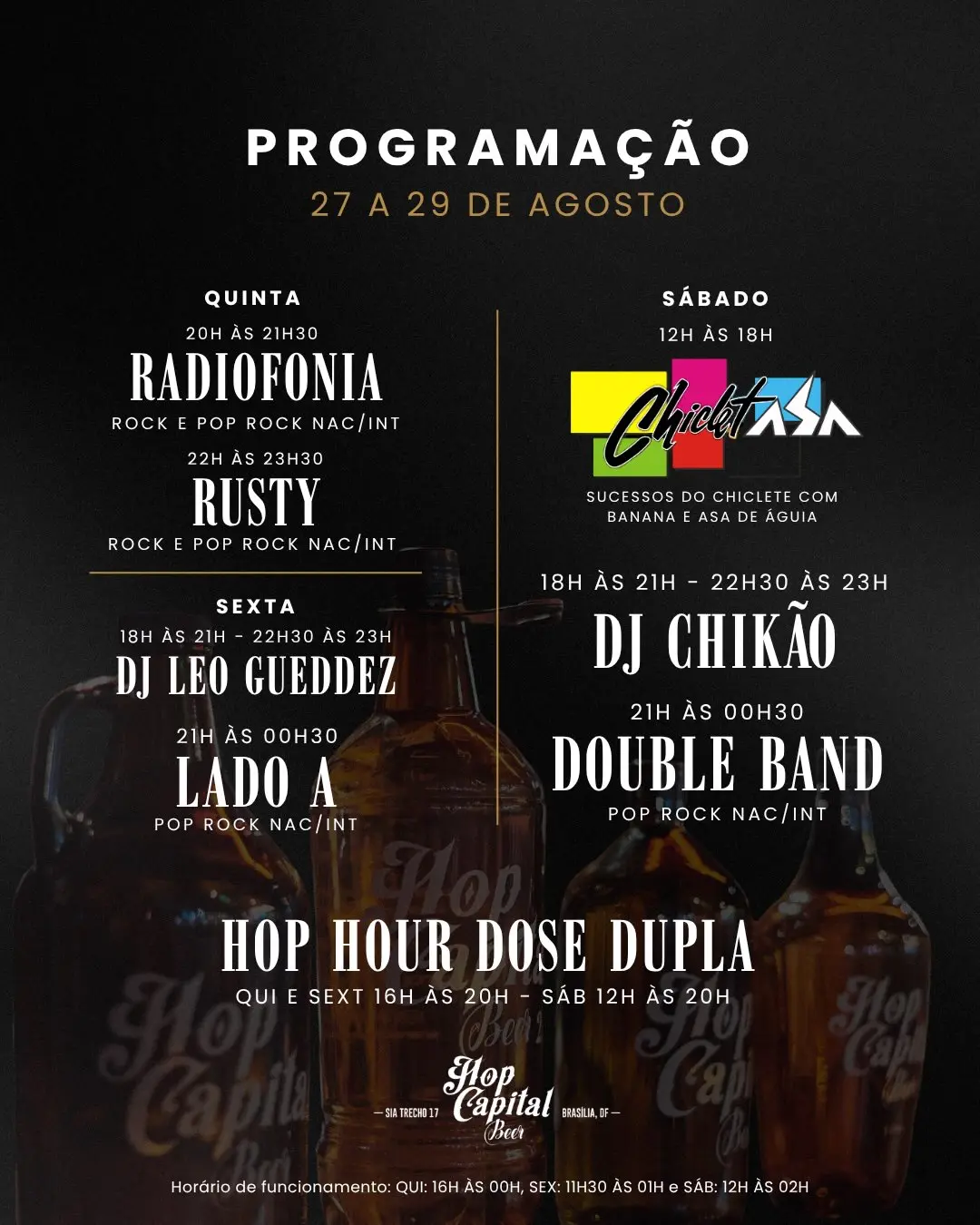 Flyer de Double Band, ChicletAsa e DJ Chikão