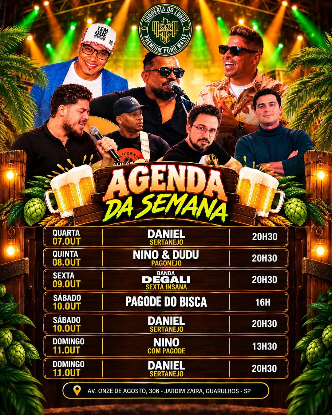 Flyer de Pagode do Bisca e Daniel