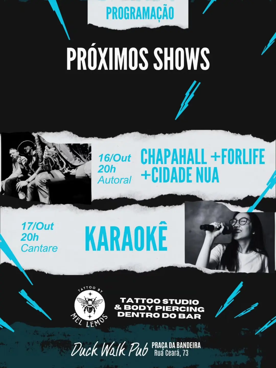 Flyer de Chapahall, For-Life e cidadenuabr