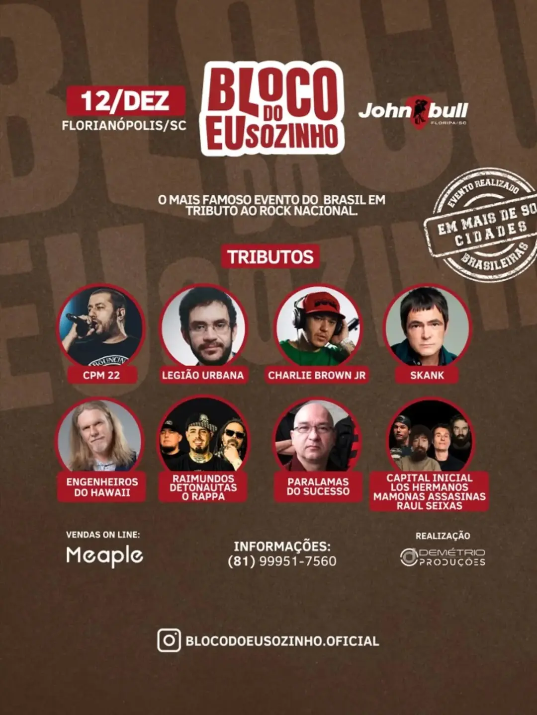 Flyer de Bloco do Eu Sozinho