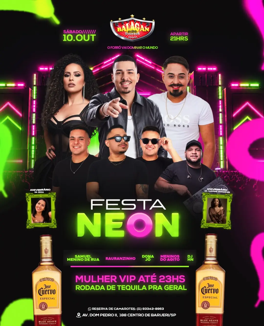 Flyer de Meninos do Agito e mais 4 artistas