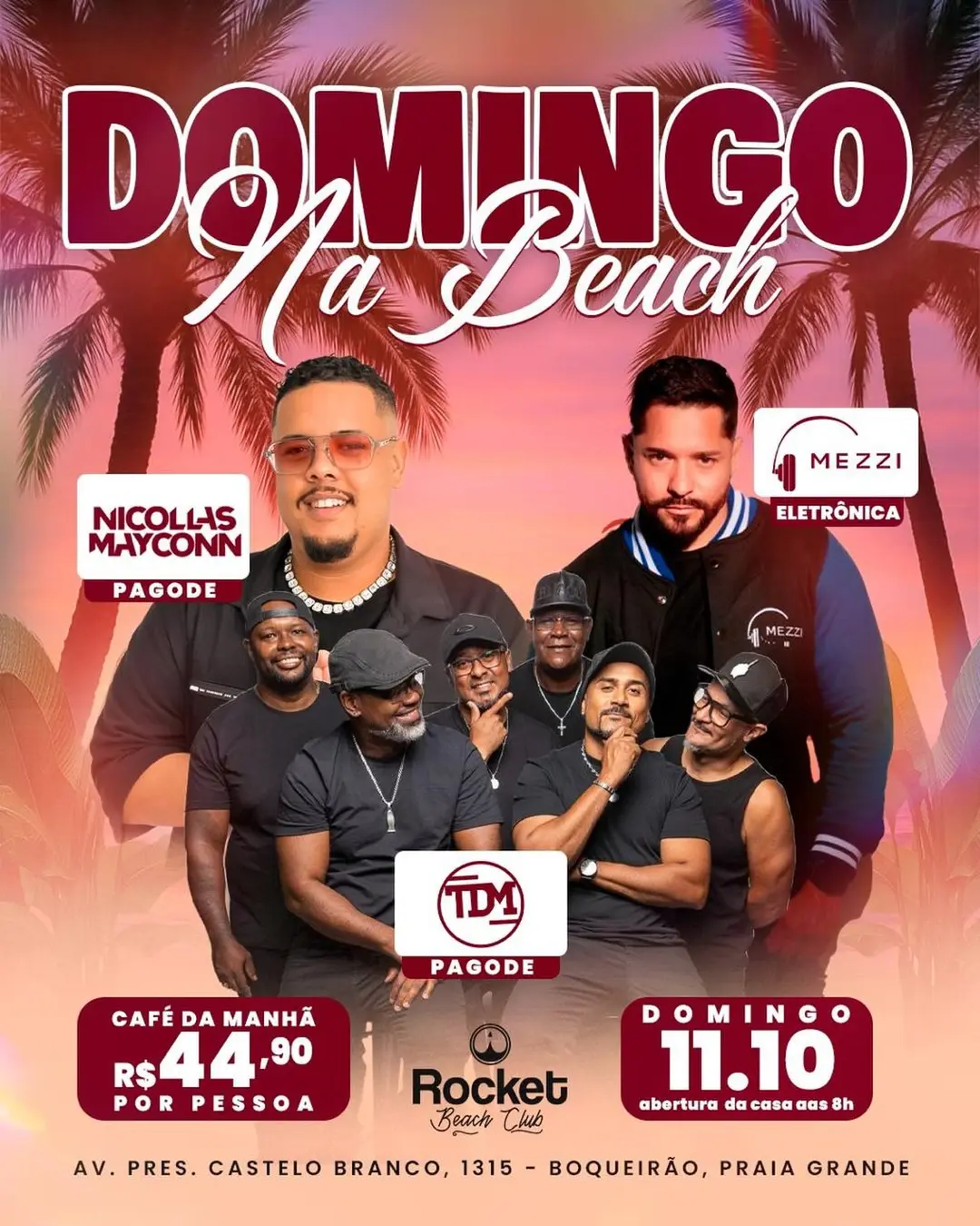 Flyer de Nicollas Mayconn, TDM e DJ Mezzi