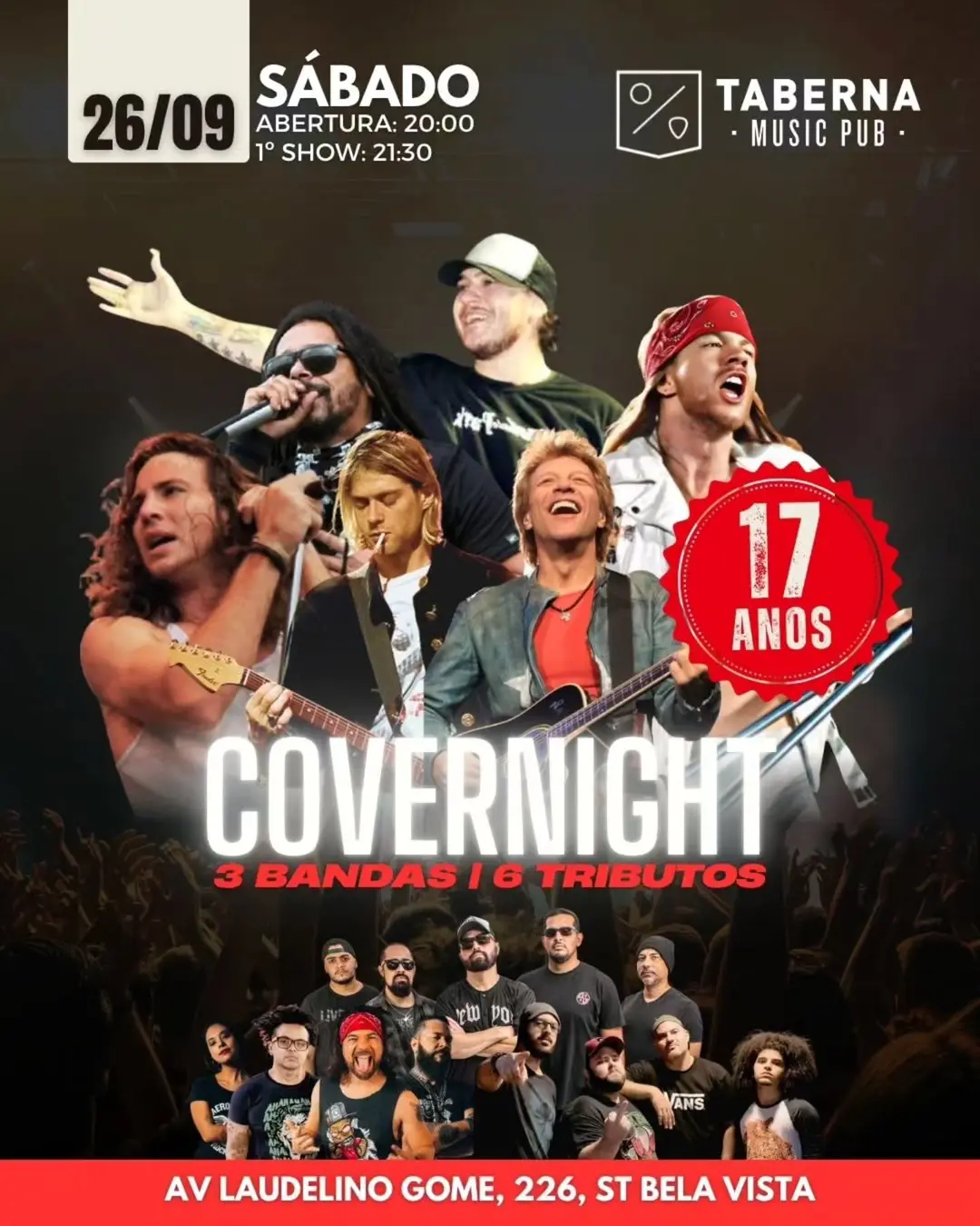 Flyer de Sérgio Freitas, Banda Válvula e mais 3 artistas