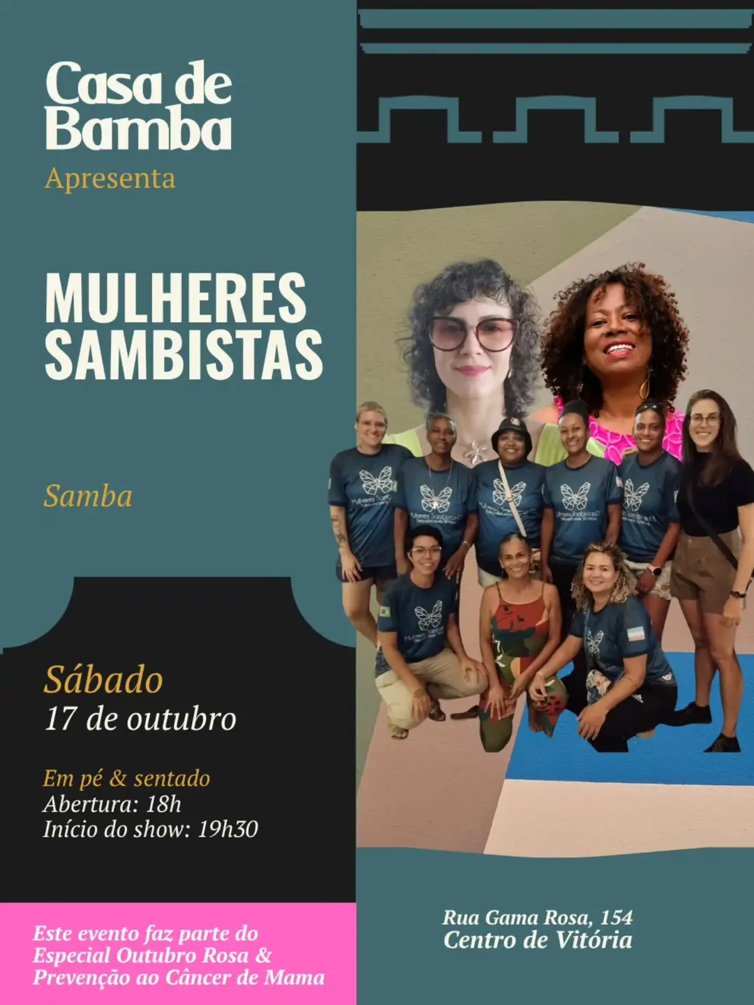 Flyer de Mulheres Sambistas